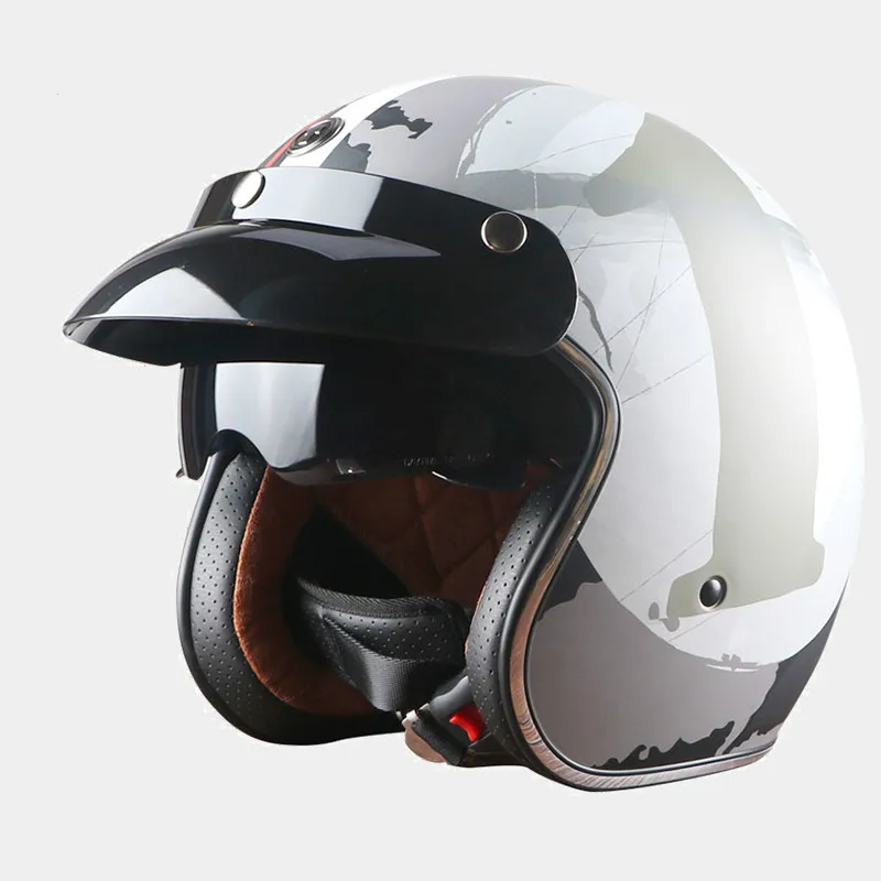 Шлем TORC T57 с открытым лицом винтажный мото rcycle шлем Ретро 3/4 Lucky star moto casco moto cicleta Capacete с внутренним козырьком - Цвет: Model 8