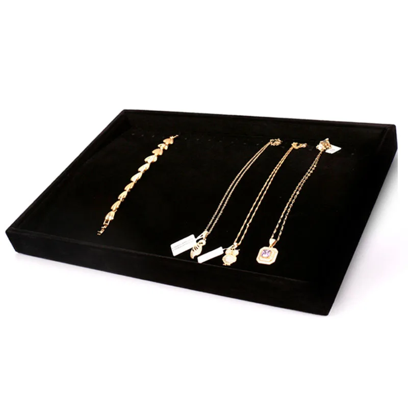 Black Velvet China Jewelry Organizer Tray Suppliers Tray Display High