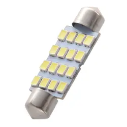 8x41 мм 16 3528 SMD светодиодный лампы Белый купол с фестонами интерьер светильник 12V