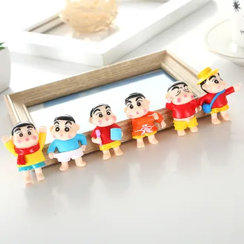 

6PCS/SET Crayon Shinchan Figure Toys Mini Landscape Decorations Dollhouse Dolls Funny Toys for Children Miniature Model