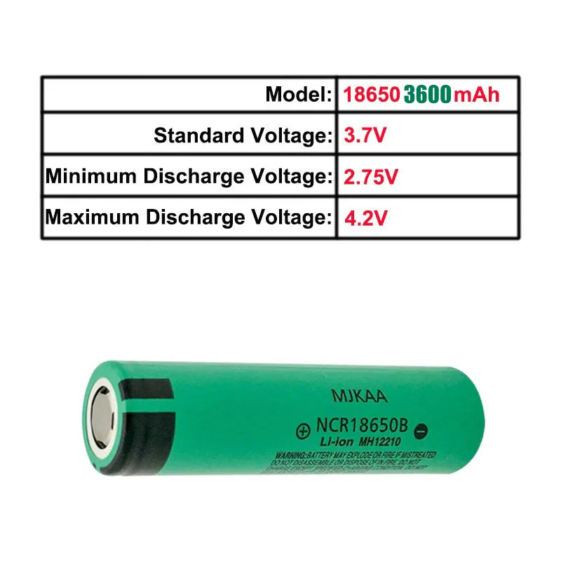 Cncool 3,7 V 3600Mah 18650 аккумулятор литиевая батарея для panasonic NCR18650B фонарик батарея Прямая поставка