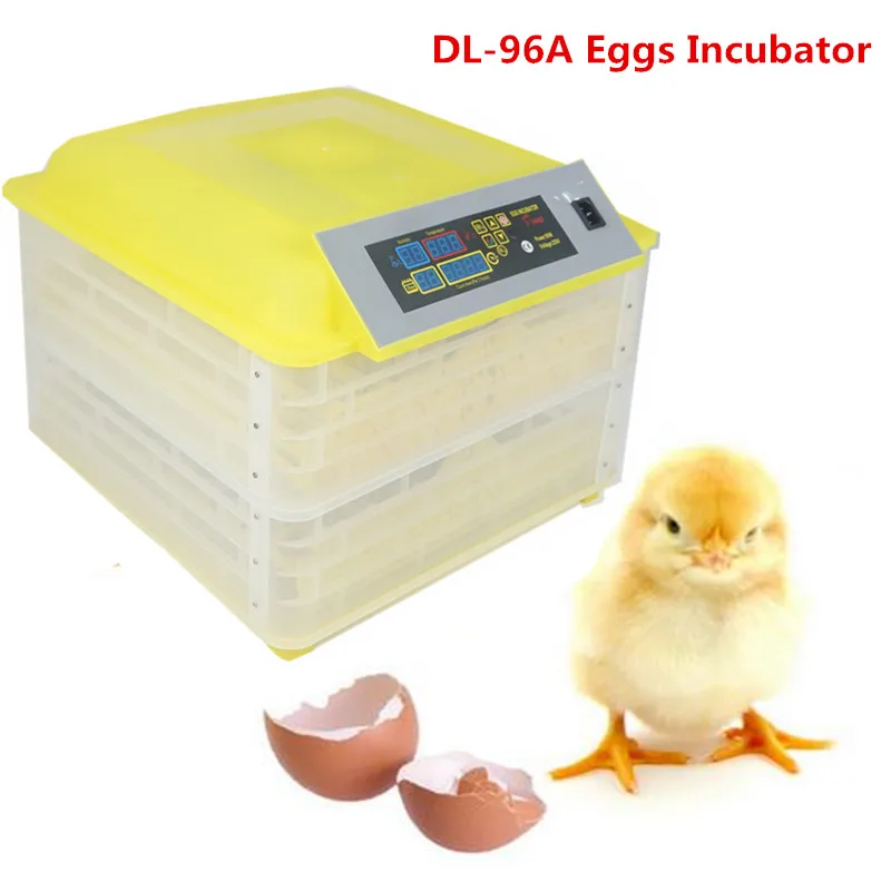 

96 Eggs Incubator Full-automatic Chicken Egg Brooder Hatching with Digital Clear Pigeons Quail Parrot Turtle Bird Incubation