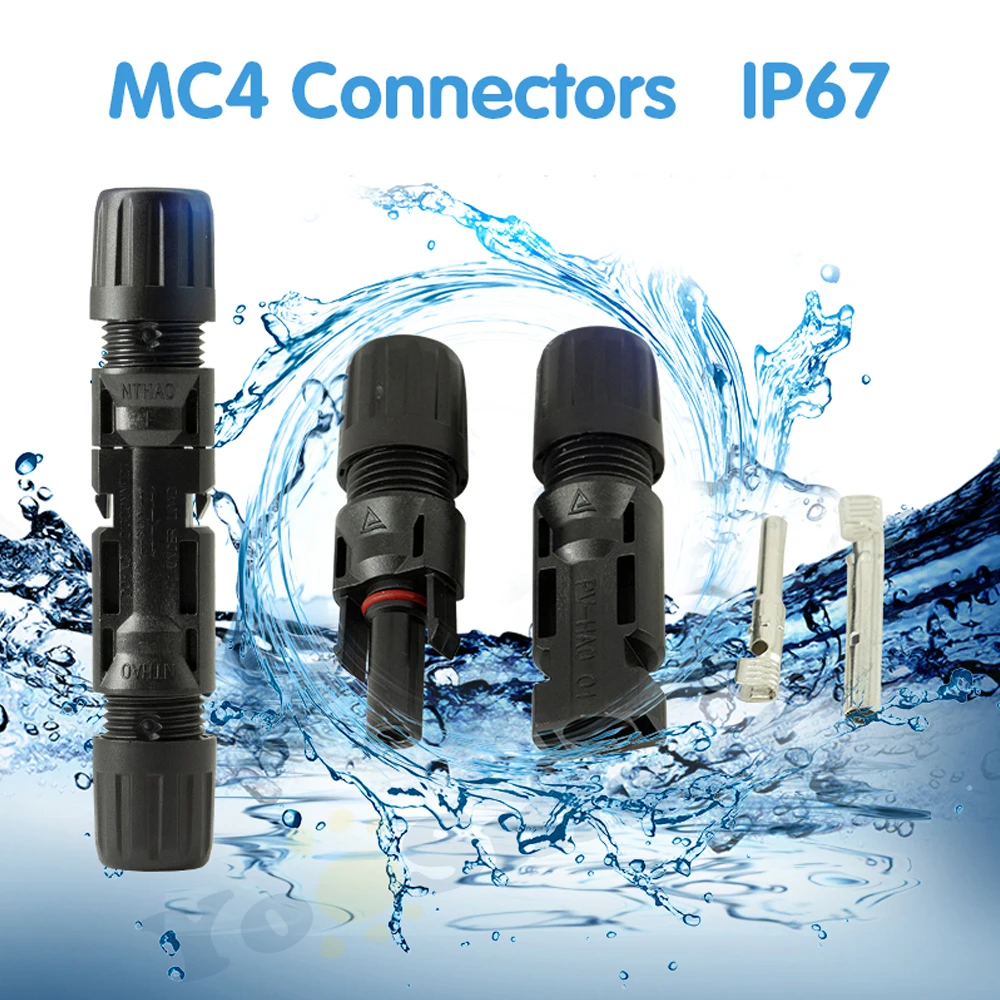 

PowMr 1Pair MC4 Connector Solar Connectors Solar Panel Male & Female MC4 Connector For Solar System Cable 2.5mm2 4mm2 6mm2