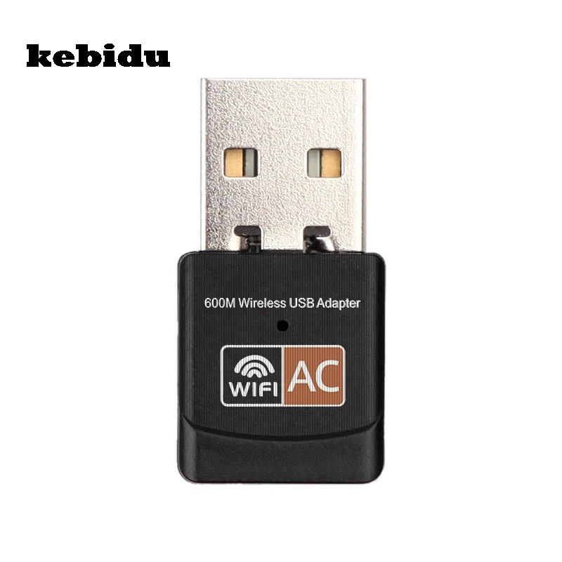 Беспроводной Wifi адаптер Kebidu мини ПК WiFi 600 Мбит/с USB антенна двухдиапазонная 2 4 ГГц 5