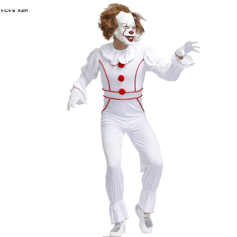 Мужской Хэллоуин Стивен Кинг's It Pennywise цирковой костюм Одежда для клоуна Косплей