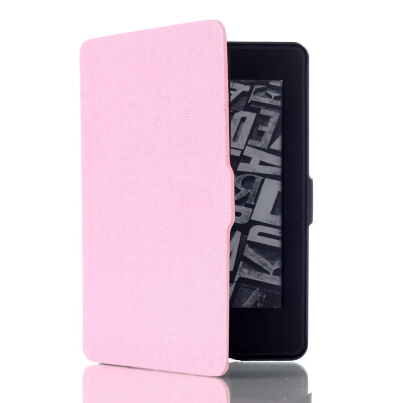Капа для Amazon Kindle Paperwhite 1/2/3 6 дюймов для чтения электронных книг Tablet Smart Sleep/Wake из искусственной кожи чехол крышка со стилусом - Цвет: Pink