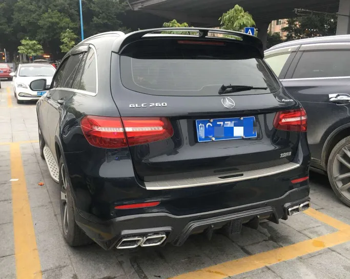 Спойлер из углеродного волокна для Benz GLC SUV, стильный спойлер Brabus для benz W253 glc 200 glc260 glc300, спойлер для внедорожника