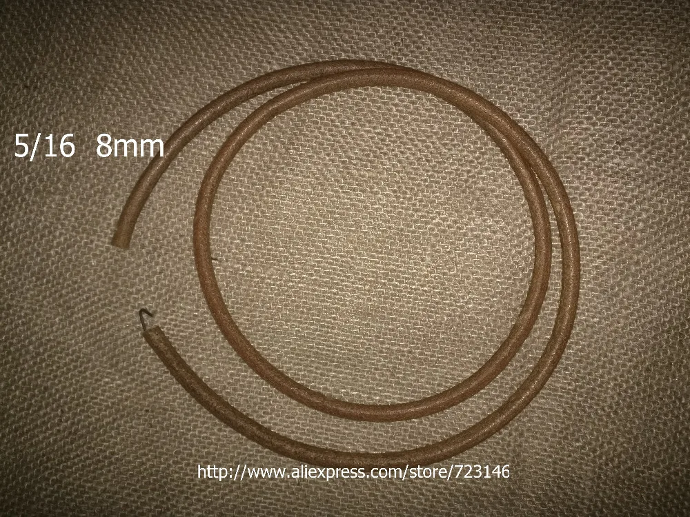 

5/16" (8mm) LEATHER BELT SINGER TREADLE SEWING MACHINE HIGH QUALITY 66-68 inches (167.5 - 173 cm) long 5pcs Joining Hook