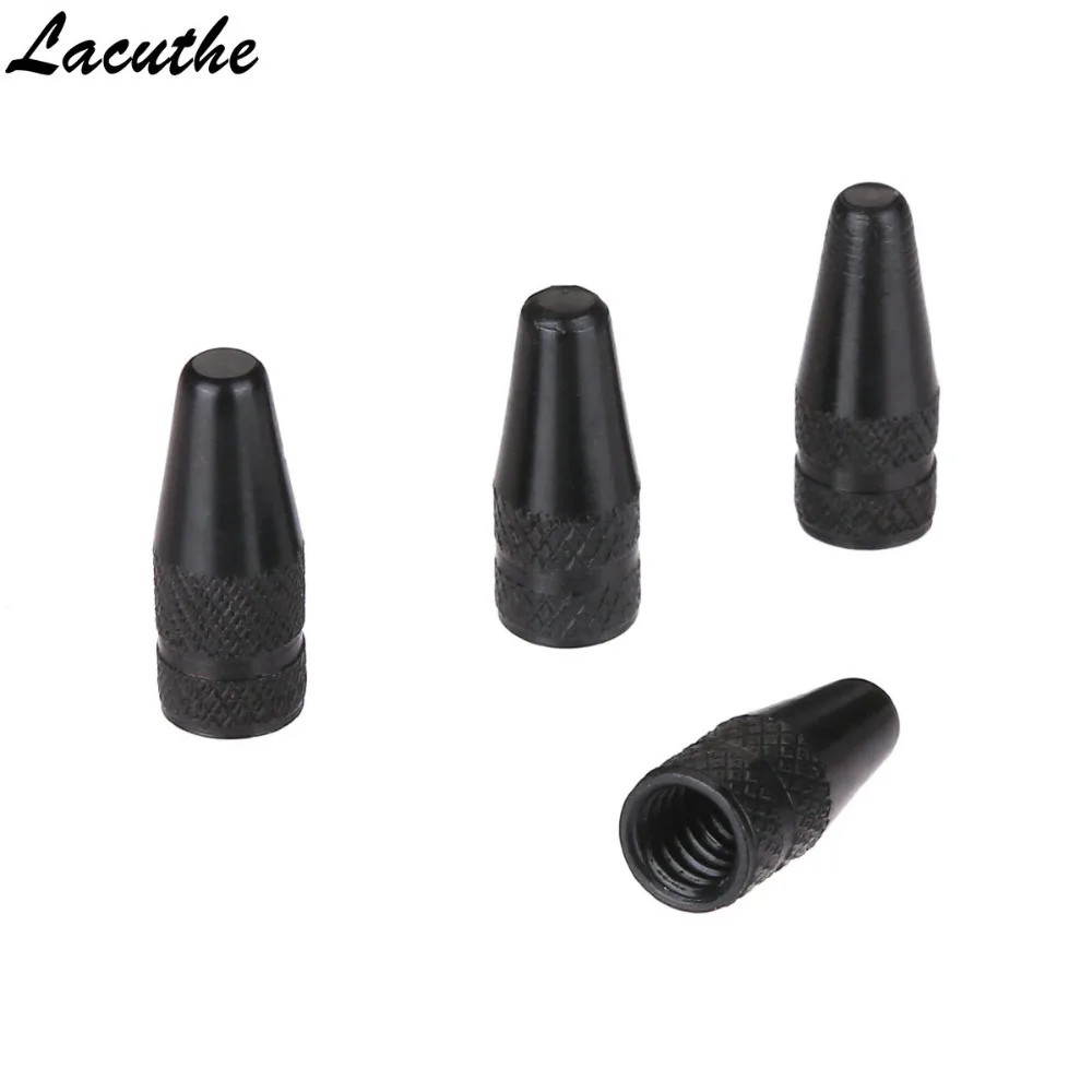 2 x Presta Aluminum Valve Caps Wheel Tyre Air Dust Cover Screw Caps Bike Black
