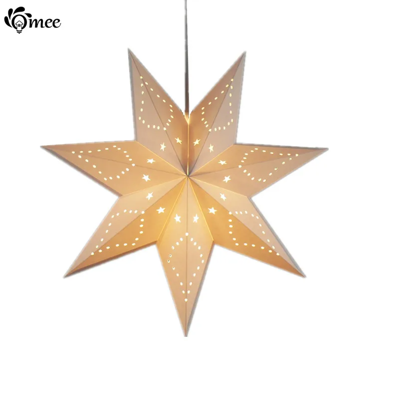 Christmas Decoration Origami Pendant Light Creative Twinkle Star Lighting Holiday Pendant Lamp Hang Coffee Dining Living Child's