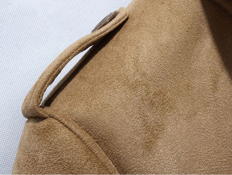 suede leather coat khaki 09