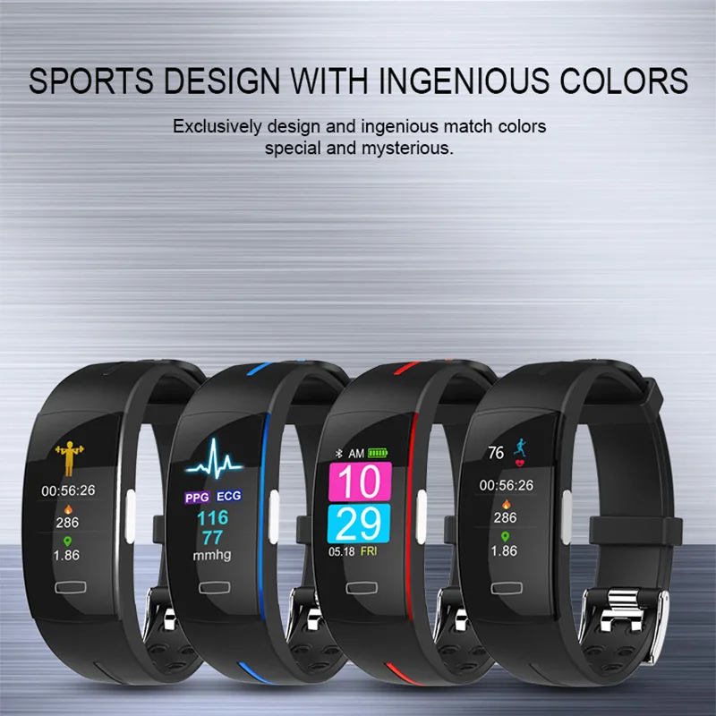 Imosi H66 измерять кровяное давление на запястье пульсометр PPG ЭКГ smart watch sport band й