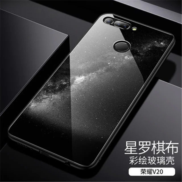 1 Стеклянный чехол Aixuan для huawei Honor V20, чехол из закаленного стекла, силиконовый защитный чехол, чехол для Honor V20, чехол для телефона - Цвет: 1