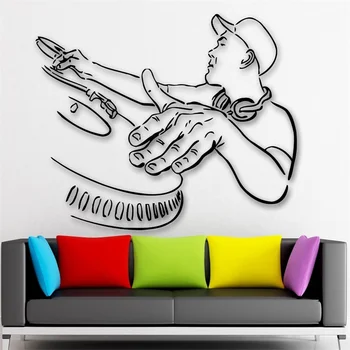 

Wall Stickers Vinyl Decal DJ Rap Music Hip Hop Night Club Party