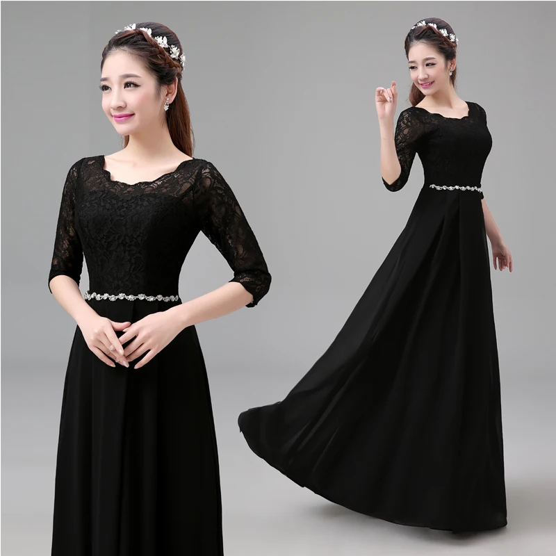 black long dress design