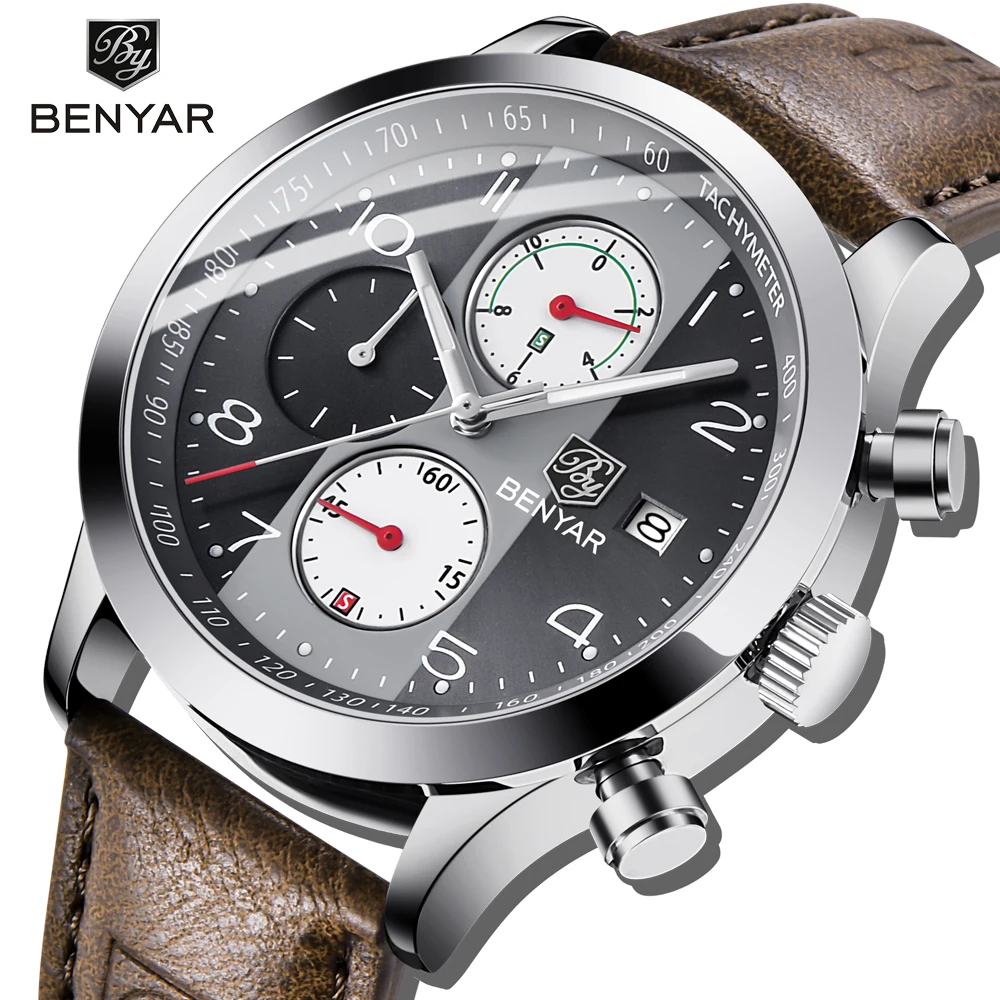 

Men's Watches 2018 BENYAR Top Brand Luxury Fashion Casual Business Watches Sport Digital Military Quartz Watch Waterproof Clock