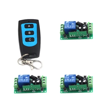 

Free Shipping 12V 1CH 433MHz Learning Code Receiver with Digital Wireless Remote Control Drop Shipping 4240