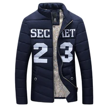 2016 new printed 23 men keep warm with thick cotton-padded clothes coat collar cultivate one’s morality