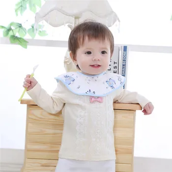 

3PCS Newborn baby bib infant Feeding octagonal Towel newborn Random Pattern Cotton Bibs Breathable Saliva Towel Waterproof