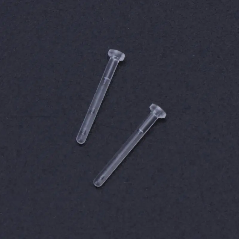 

100Pcs Allergy-Free Tube Resin Invisible Earring Pin Jewelry Making Pierced Ears