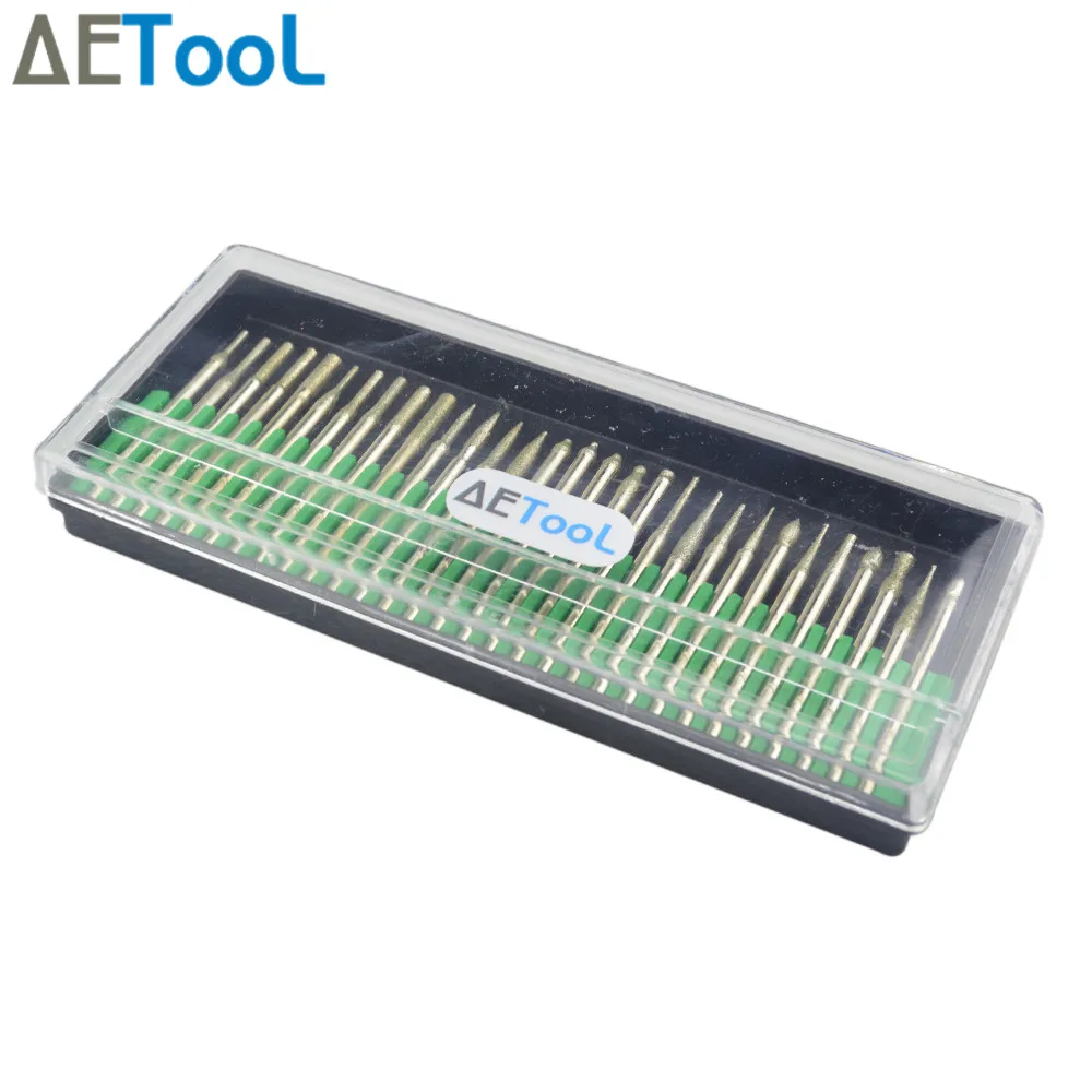 

AETool Diamond Nail Polishing Needle Nail Art Tool Kits Mini Drill Bits Rotary Grinding Head Carving For Nail Manicure Pedicure