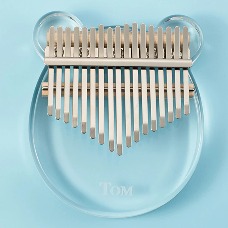 TOM акриловые Kalimba игрушечное пианино с 17 клавишами прозрачный животных модель со стразами однотонный с мультяшками для Форма исполнение интегрированная формовка производственный игрушечное пианино