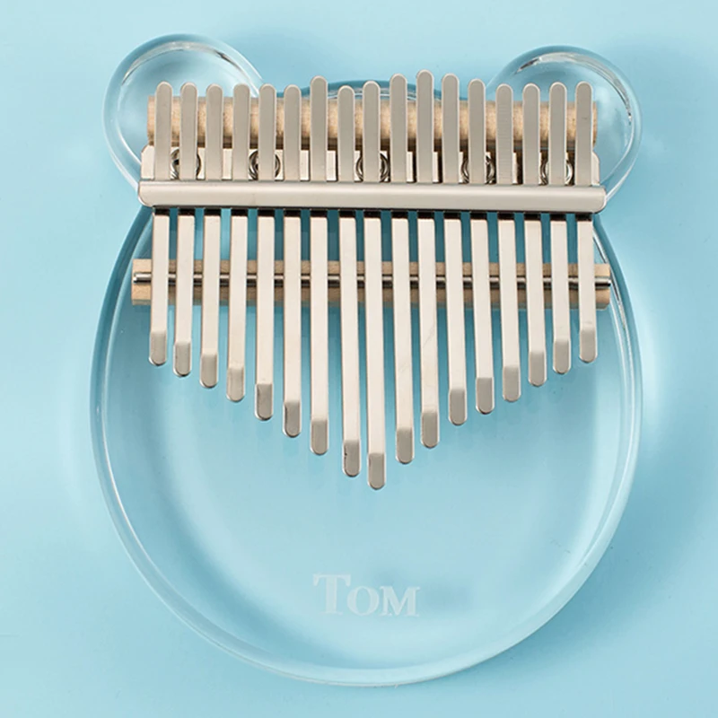 TOM акриловые Kalimba игрушечное пианино с 17 клавишами прозрачный животных модель со