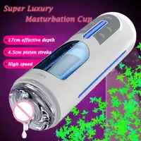Leten A380 Luxury Automatic Male Masturbator,USB Rechargeable Male Hands Free Masturbators,Telescopic Sex Machine Adult Sex Toys