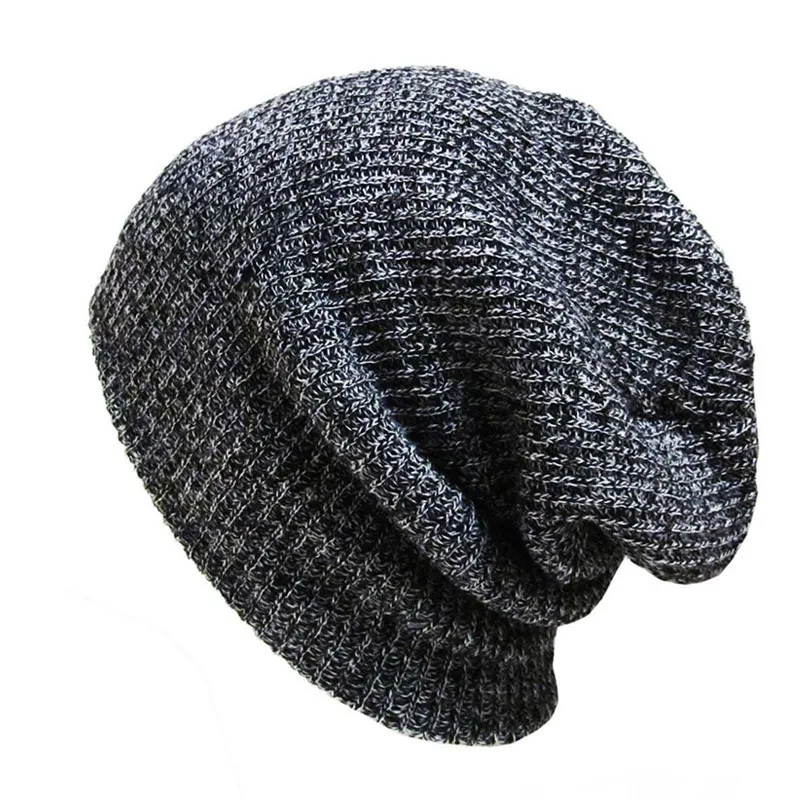 

2019 New Fashion Loose Knitted Hat Beanie Hats Warmth Warm Caps Winter Outdoor Bonnet Skiing Soft Cap Men Women Solid Hip-hop