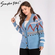 Simplee Plus Women Sweater Cardigan Casual knitting long cardigan Plus Size Autumn Winter Long Sleeve Knitted Sweater Coat Tops Simplee Plus Women Sweater Cardigan Casual knitting long cardigan Plus Size Autumn Winter Long Sleeve Knitted Sweater Coat Tops
