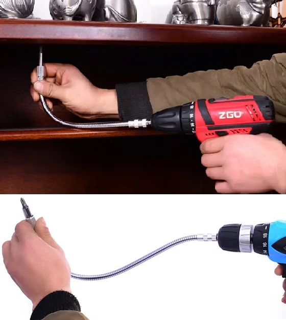 

1/4" Extension Screwdriver Drill Bit Flexible Shaft Bit Holder Connecting Link