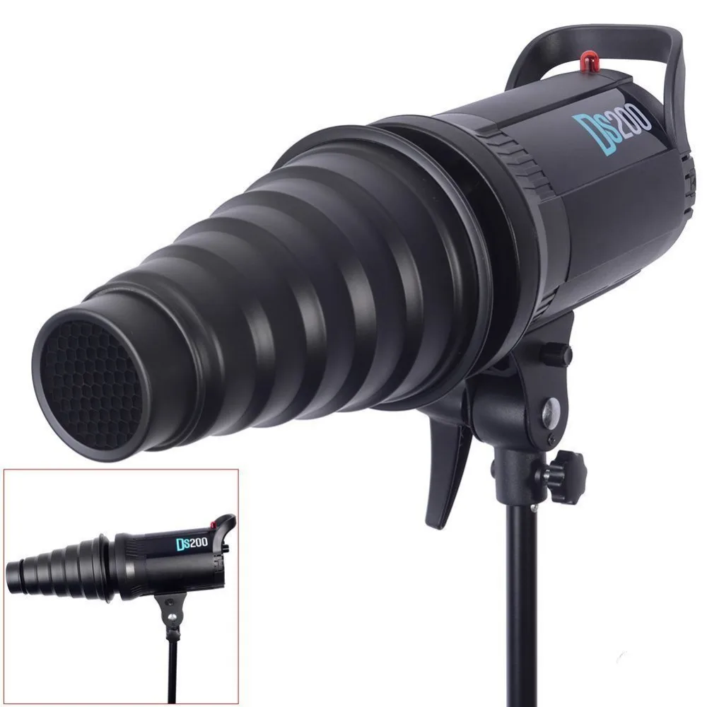 

Neewer Metal Body Photo Conical Studio Snoot with Honeycomb Grid for Strobe Flash Speedlight Photography Light Modifier