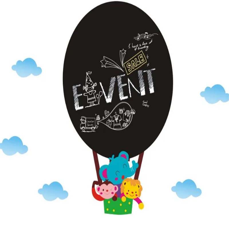 

Hot air balloon Chalkboard Wall Sticke Weekly Removable Chalkboard Black board Wall Decal Home Decoration Art which Wallpaper