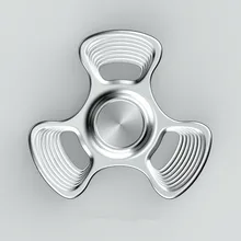 Клевер спиральная рука Spinner Жидкий металл сплав Tri-Непоседа счетчик ВДГ для аутизм СДВГ беспокойство стресс взрослый ребенок снятие стресса