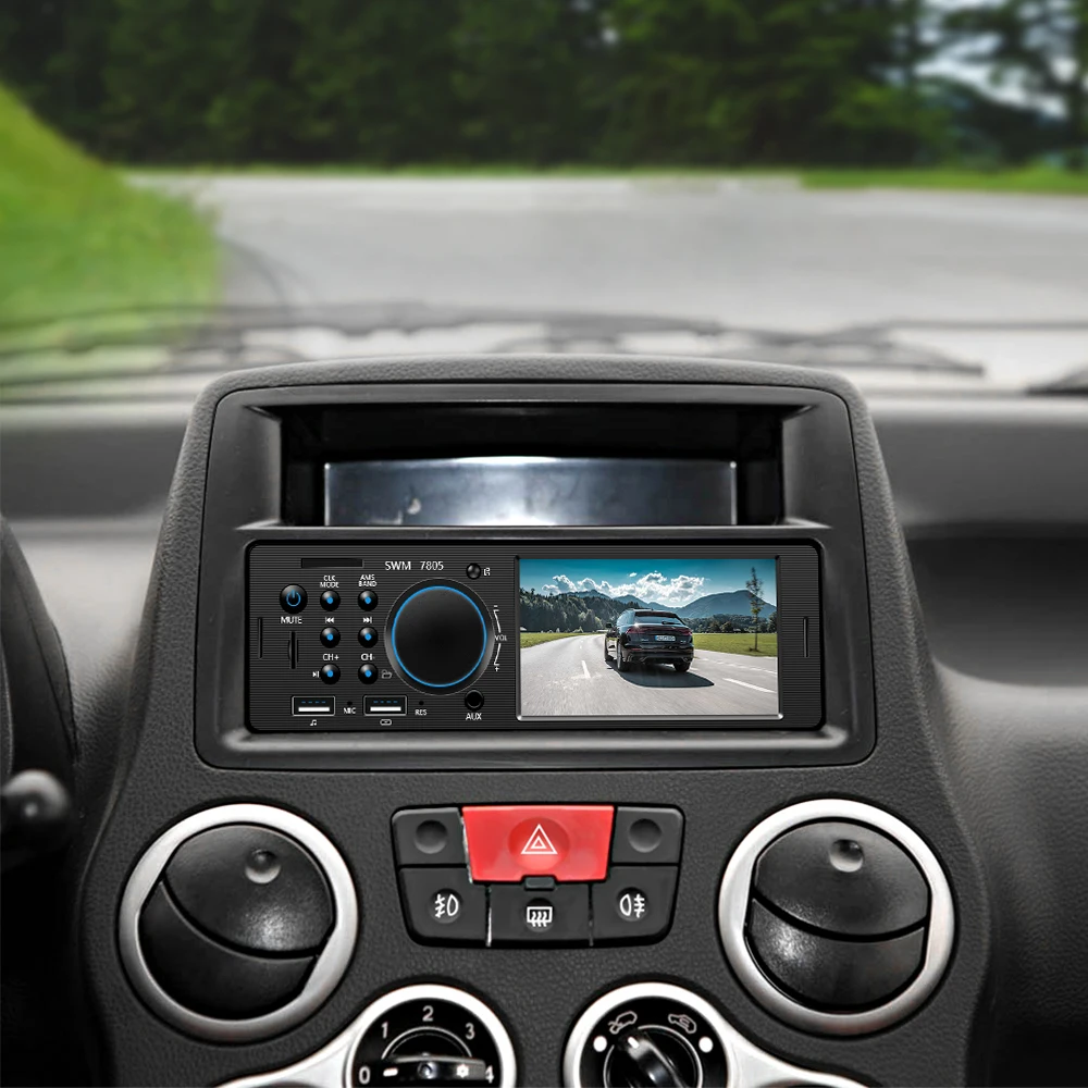 Автомагнитола Podofo универсальная 1 Din FM радио Bluetooth MP3 MP5 плеер 4 дюйма 12