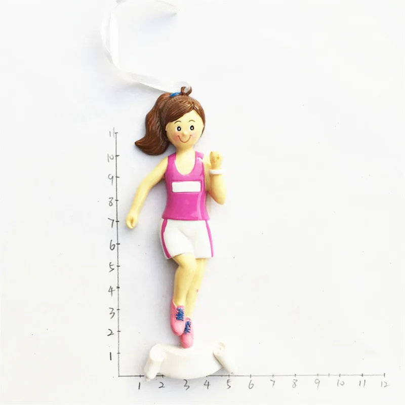 

Fashion Home Decorations Sports Running Girl Tefrigerator Magnetic Stickers Children Early Education Toys for Kids