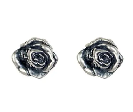 

Regalrock Gothic Rose Flower Brincos Jewelry Ear Bijoux Stud Earring