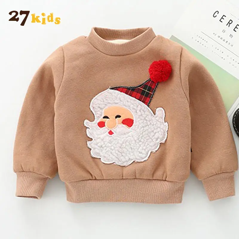 27Kids Baby Christmas Clothes Boys Girls Hoodies Winter Warm Sweatshirt