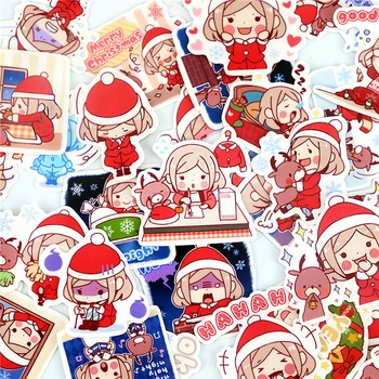 

40pcs cute Christmas girl stickers Travel Funny JDM Stickers for DIY Sticker on Suitcase Luggage Laptop Bicycle Skateboard Car