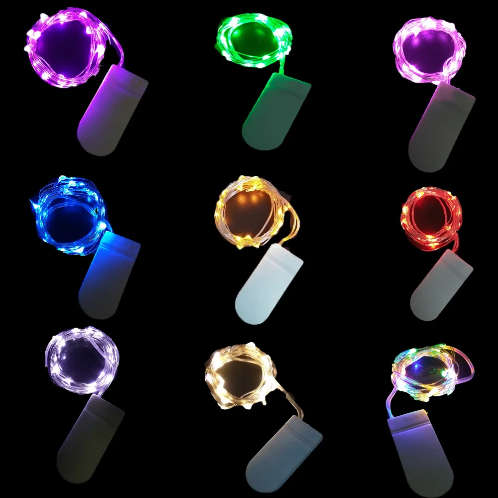 2M 20 LED CR2032 Button Battery Operated LED String Lights for Xmas