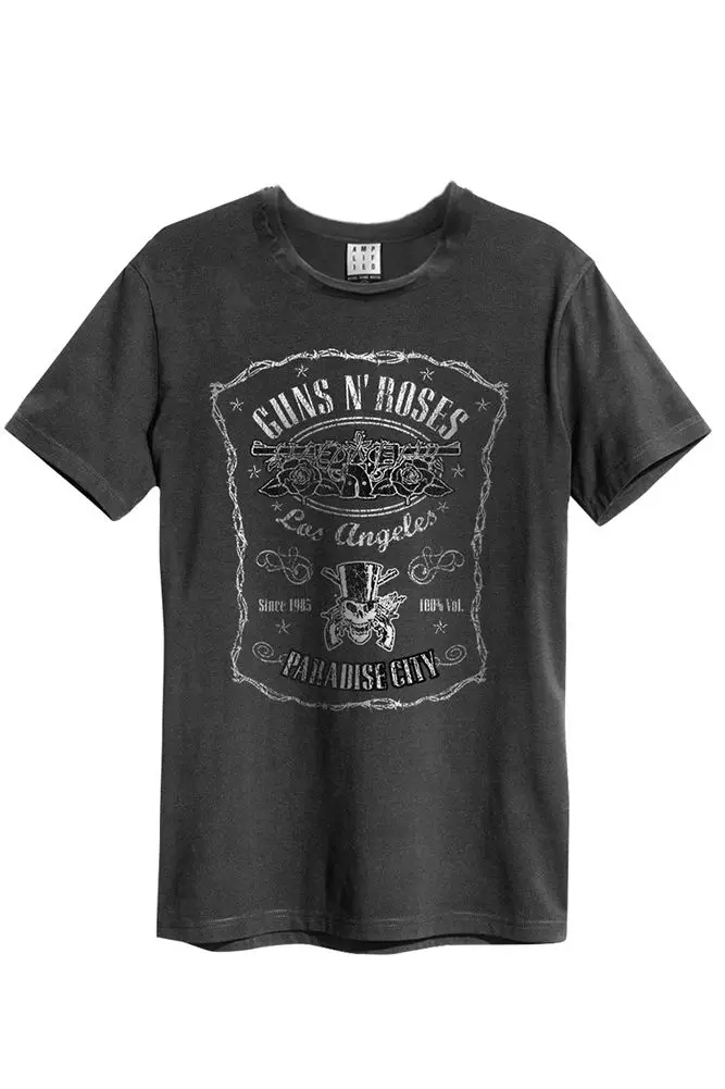 Увеличенное изображение Guns-N-ROSES N ROSES L. a Райский Город мужская угольная футболка с