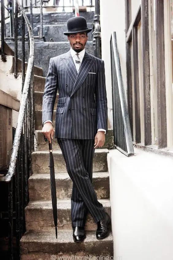 font b Custom b font font b Made b font Slim Fit Gentleman Stripe Men