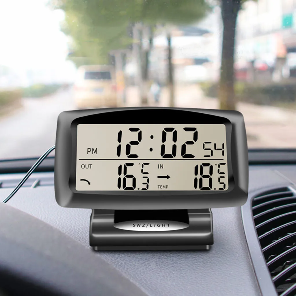 New 2 in 1 Car Auto Thermometer Clock Calendar LCD Display Screen sell like hot cakes Multipurpose Suitable for many models