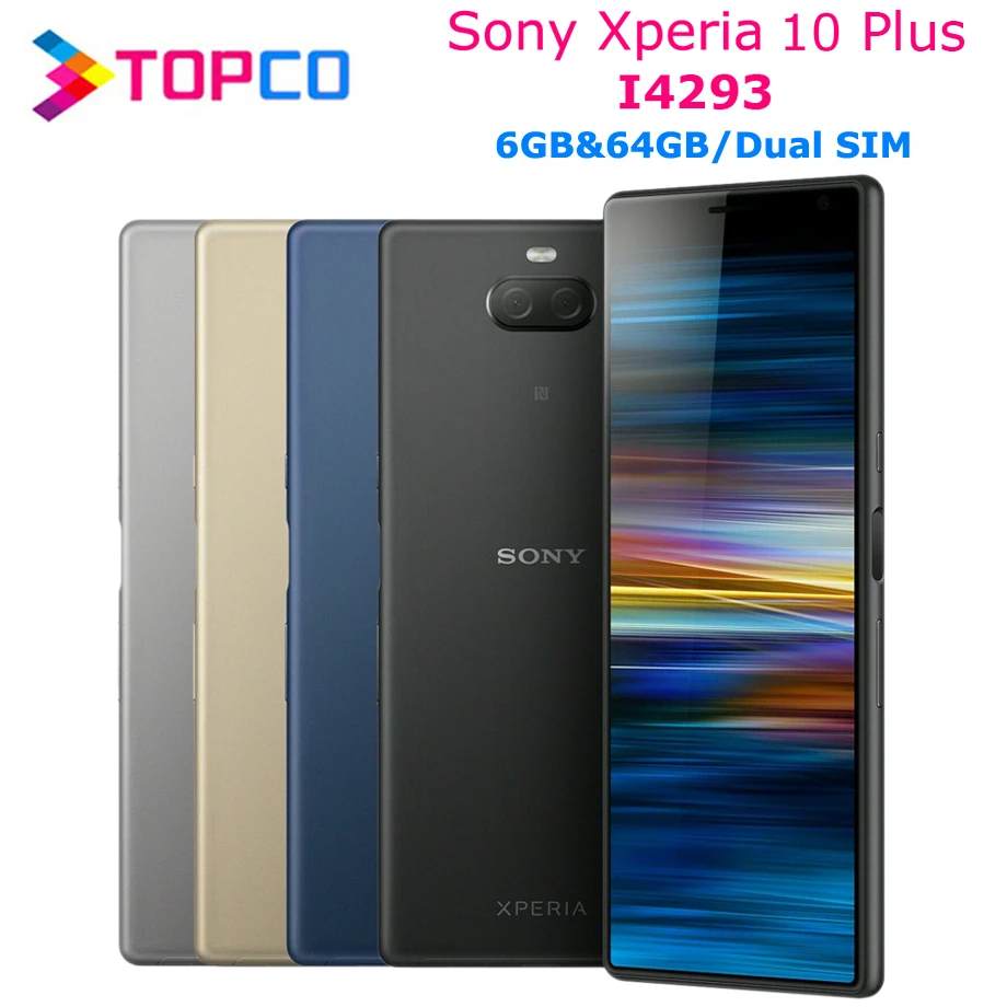 Sony Xperia 10 Plus I4293 Mobile Phone 4g Lte 6 5 Octa Core 6g Ram 64gb Rom Dual Sim 12mp 8mp Rear Cameras Nfc Snapdragon Cellphones Aliexpress