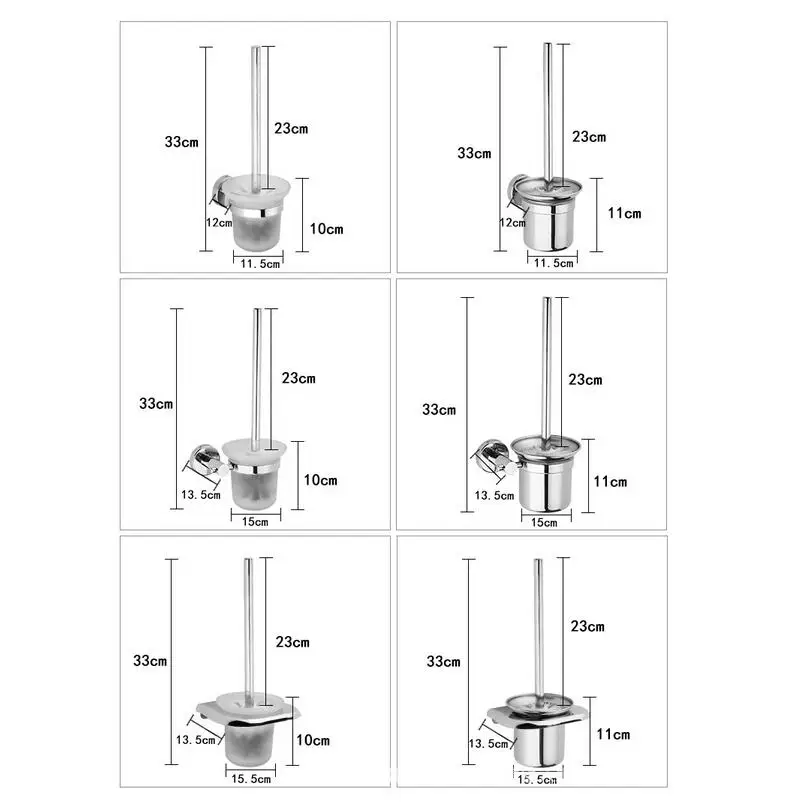 Современный настенный 304 полированный держатель для туалетной щетки из нержавеющей стали со стеклом/чашка из нержавеющей стали аксессуары для ванной комнаты