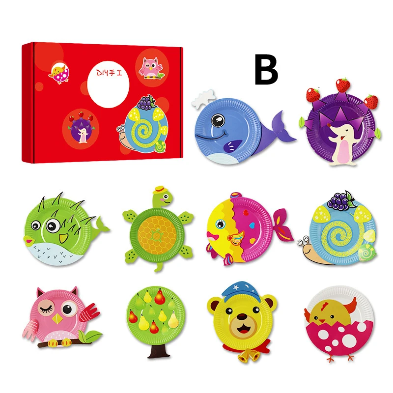 Creative-Children-s-Cute-Corlorful-Cartoon-DIY-Educational-toy-Paper-Plate-Sticker-Kindergarten-Baby-Fun-Handmade (2)