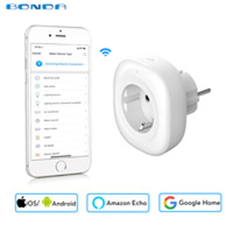 

EU Wifi Smart Socket 5V USB Output with Mobile APP Remote Control can Works with Amazon Alexa Google Home for Smart home