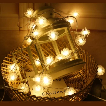 Sneeuw-Bal 4 M 20 Led Fairy AC110V 220 V guirlande van lichten Kerstboom decoratie verlichting Indoor outdoor Decoratie verlichting Sneeuw-Bal 4 M 20 Led Fairy AC110V 220 V guirlande van lichten Kerstboom decoratie verlichting Indoor outdoor Decoratie verlichting