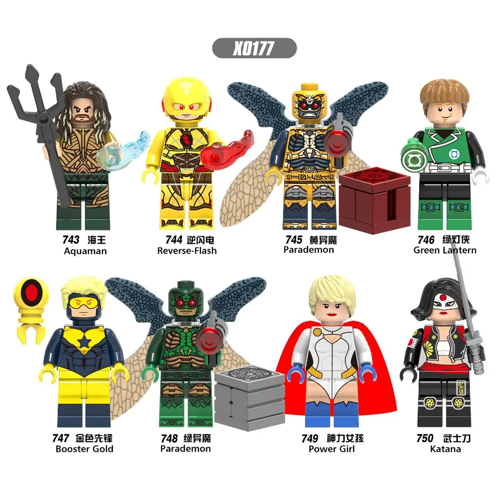 

X0177 compatible LegoINGlys AvengersING Marvel role Neptune flash Different magic Divine power warrior Collection child Building