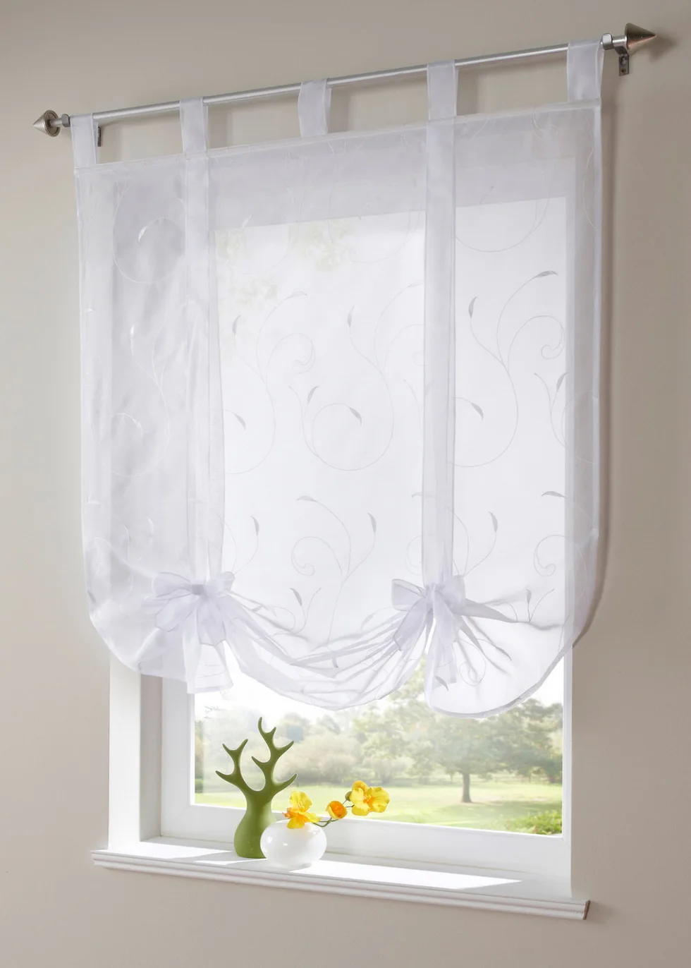Шторы в римском стиле с вышивкой европейском кухонные оконные шторы|curtain voile|voile